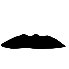 Black mounds of earth vector icon 