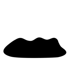 Black mounds of earth vector icon 