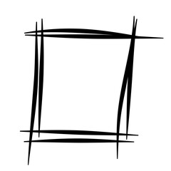 Hand drawn Rectangle border frame lines 