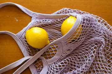 Fruits in the eco bag 