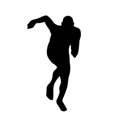 athlete running silhouette people vector 