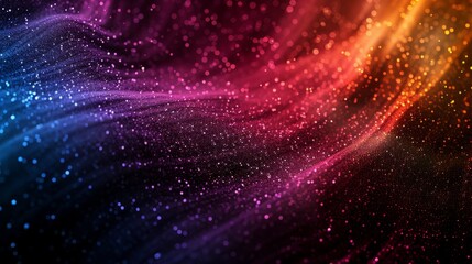 Fototapeta premium Dark blue Orange-red grainy texture background, abstract bright color wavy shape black background Noisy wide banner title design