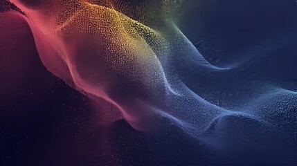 Fototapeta premium Dark blue Orange-red grainy texture background, abstract bright color wavy shape black background Noisy wide banner title design