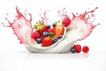Milk and berries create a refreshing and healthy explosion of flavor