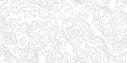 Abstract background wavy topographic line map. Contour geography map grid abstract backdrop. Seamless pattern and banner design. Modern and dynamic feel to topographic mapping vector illustration.