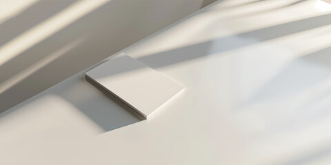 Obraz premium Minimalist Business Card Mockup with Modern Clean Design on White Background – Ideal for Professional Branding and Networking