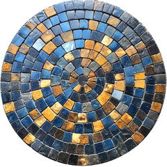 Fototapeta premium Mosaic Tile Table Isolated on Transparent or White Background, PNG