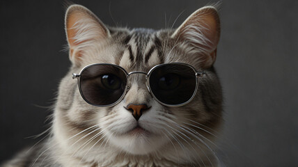 Cool Cat in Sunglasses: A Portrait of Feline Fashion