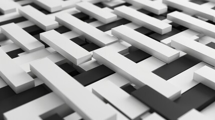 Abstract Geometric Pattern with Black and White Elements.