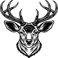 Naklejka premium deer head vector