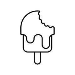 popsicle line icon with white background vector stock illustration