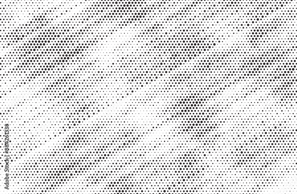 Aufkleber Triangular halftone texture retro wave vector. Geometric technology abstract diagonal dotted background. Half tone triangles retro comic pattern. Minimal 80s style dynamic tech structure wallpaper.