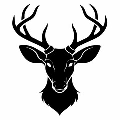 Naklejka premium deer head vector