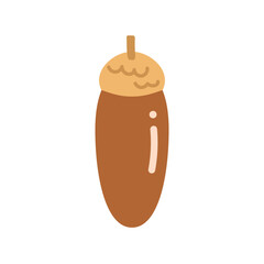 細長いどんぐりのイラスト
