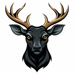 Naklejka premium deer head vector