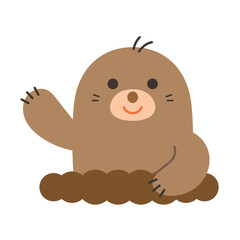 Obraz premium モグラのイラスト