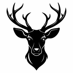 Naklejka premium deer head vector