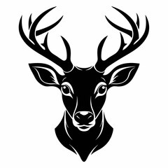 Naklejka premium deer head vector