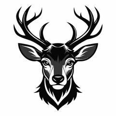 Naklejka premium deer head vector