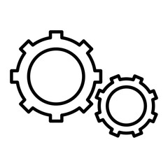 Gear icon. outline icon