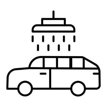 recommend clip art: Car Wash icon. outline icon