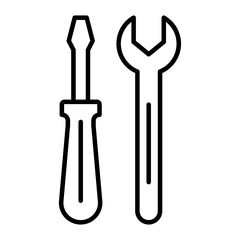 Maintenance icon. outline icon