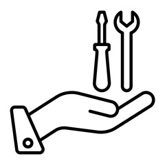 Maintenance icon. outline icon