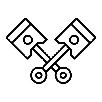 recommend clip art: Piston icon. outline icon