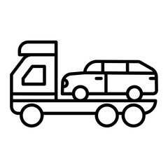 Towing icon. outline icon