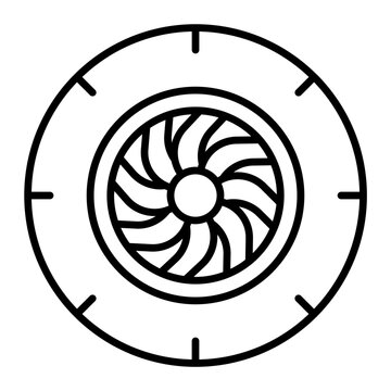 recommend clip art: Wheel icon. outline icon
