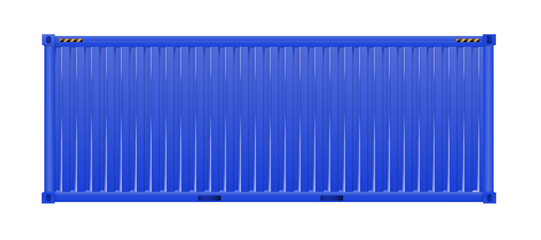 Blue Shipping Cargo Container Twenty and Forty feet. Logistics and Transportation. Vector