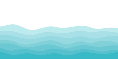 Background vector illustration of blue ocean wave layers