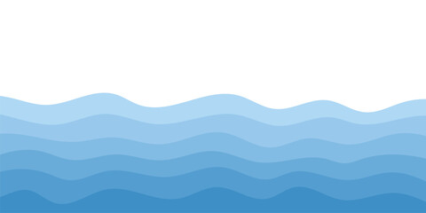Background vector illustration of blue ocean wave layers