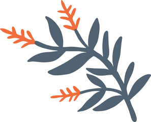 Simplicity floral freehand drawing flat design.	