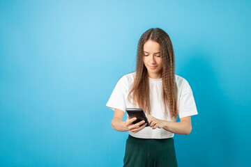 Calculation finance, teenage girl with calculator, student working on accounting homework,young...