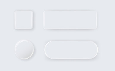 Vector 3d Round and Square White Metal, Plastic Blank Empty Button Badge Isolated. Button Badge. Brooch Pin. Template for Branding