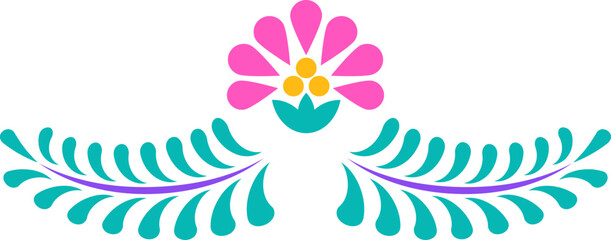 Mexican decorative floral border