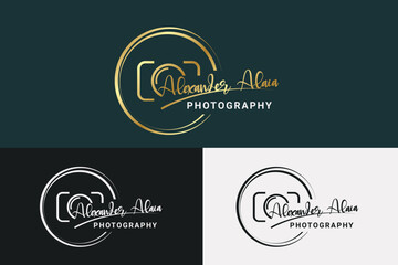 Photography logo in abstract style