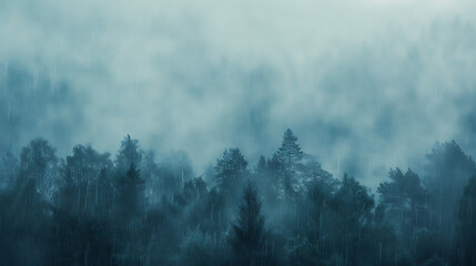 Fototapeta premium It's raining, wallpaper, the comfortable weather is hidden with loneliness.
