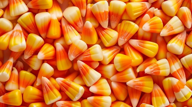 many candy corn background for Halloween