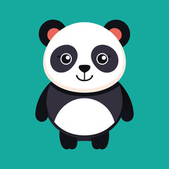 Cute Cartoon Panda Character with vector