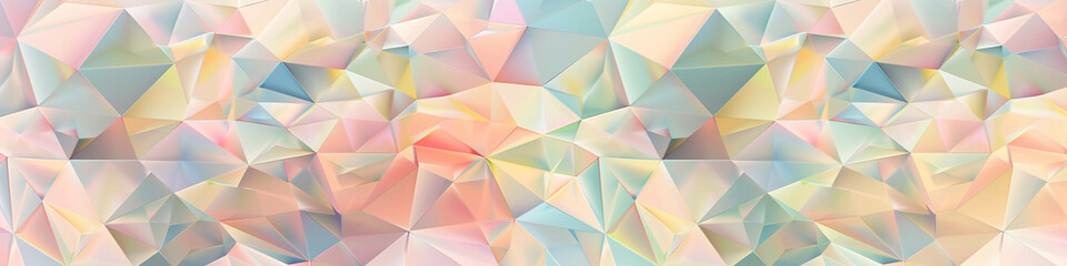 Obraz premium A background of various shades and colors of triangles, in a low poly style, with soft gradients and a modern aesthetic.