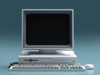 old personal computer front