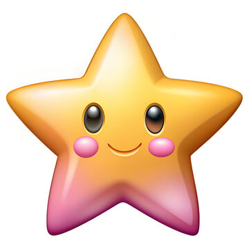 A star shaped happy emoticon face icon