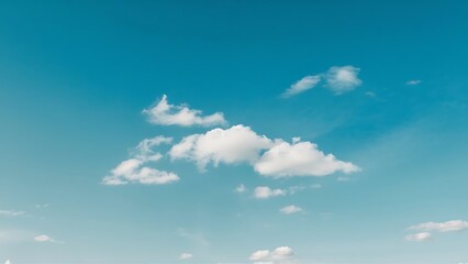 Blue sky with small clouds, clean and refreshing background