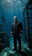 Fototapeta premium man in the water