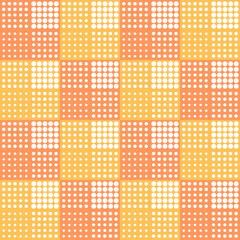 Colorful Polka Dot Pattern on a Grid Background