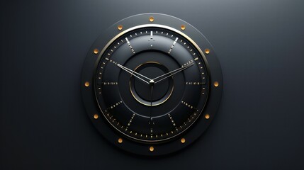 Black luxury watch on black background concept photo