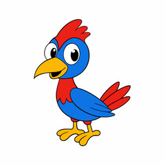 cartoon bird with a smile