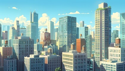 Fototapeta premium Cityscape Illustration
